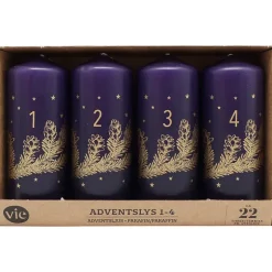 Adventslys 4-pk