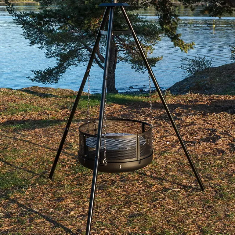 Bålpanne med stativ