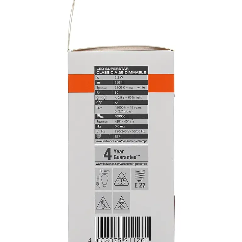 Lyspære LED 250 lm