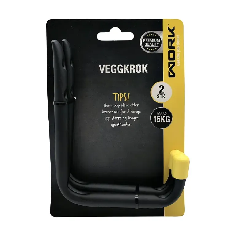 Veggkrok 2-pk