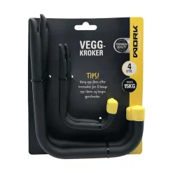 Veggkrok 4-pk