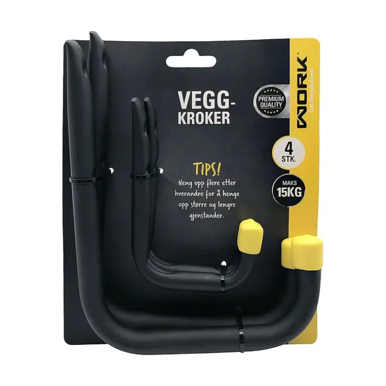 Veggkrok 4-pk