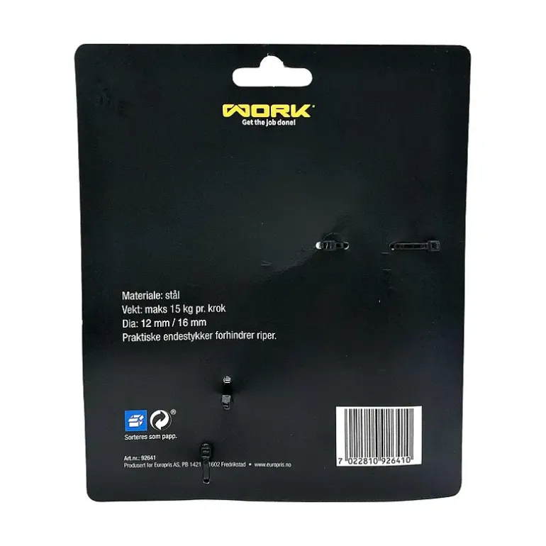 Veggkrok 4-pk