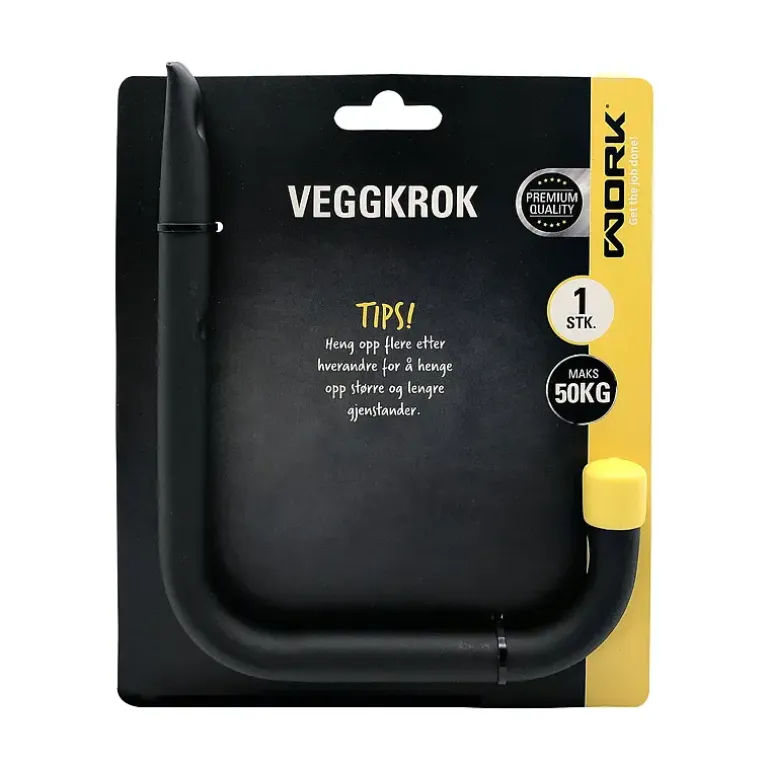 Veggkrok 1-pk