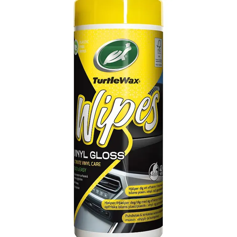 Wipes vinyl gloss